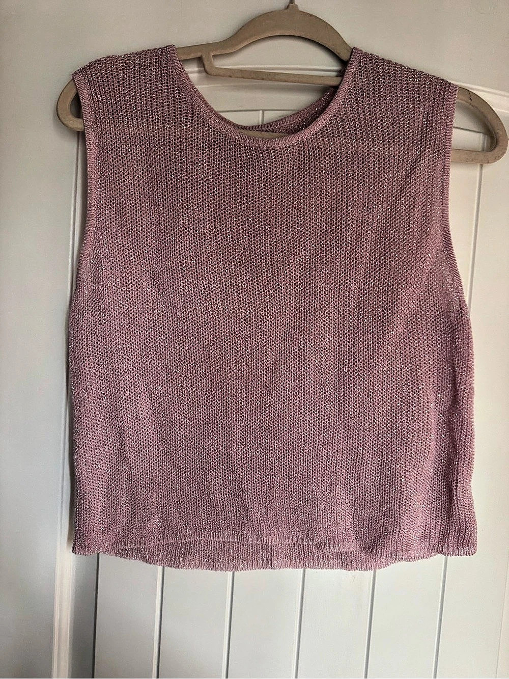 Pink Knit Sleeveless Sweater